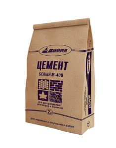 Цемент белый М-400 2кг К-10шт