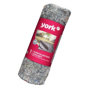 Тряпка для пола хлопок 75*100см Мега ТМ YORK серая в рулоне 1/30
