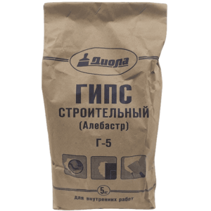 Гипс строительный Г-5 (Алебастр) 15кг