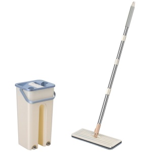 Набор для уборки:швабра плоская, ведро с отсеками 6,5 л, насадка 2шт 1/20