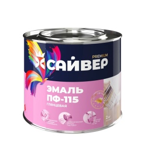 Эмаль ПФ-115 белая матовая 1,8кг Сайвер 