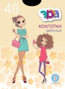 Колготки Эра дет. эластик однотонные 40д, цвет в ассортименте 10-12 (ЧЗ)