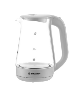 Электрочайник BRAYER 6112BR-WH 1,7л 2,2кВт стекло
