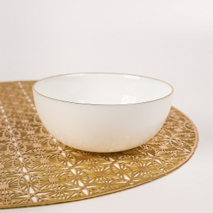 Салатник стеклокерамика 21см ELEGANCE-GOLDEN RIM 1/4