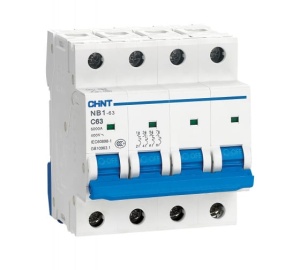 Автомат NXB-63S CHINT 4P 32A 4.5kA х-ка С