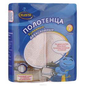 Полотенца бумажное CELESTA 2рулона (по 12шт)