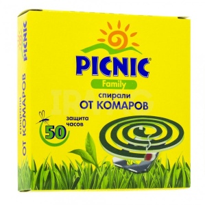 Спираль от комаров 10шт Пикник Фемили (12) 
