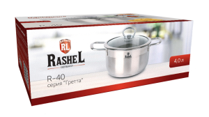Кастрюля нержавеющая сталь 4,0л RASHEL Гретта 22х11см ст/крышка 1/4