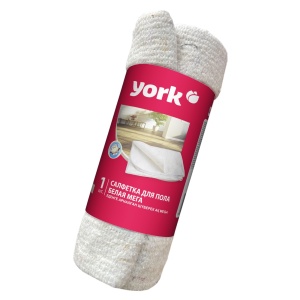 Тряпка для пола хлопок 80*100см Мега ТМ YORK белая в рулоне 1/20