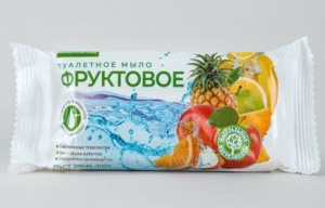 Мыло туалетное 90г Фруктовое в цвете (ЧЗ) Авента (85)
