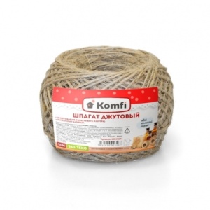 Шпагат джутовый 50м 560текс бурый Komfi/60