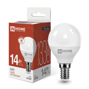 Лампа LED-шар-VC 14Вт 4000 Е14 IN HOME