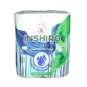 Полотенца кухонные INSHIRO 2слоя 2рулона по 24 шт
