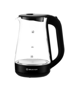 Электрочайник BRAYER 6112BR-BK 1,7л 2,2кВт стекло