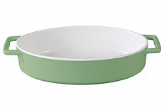 Форма керам 27,5х15х6,5 см Twist TM Appetite овал зеленый 1/1