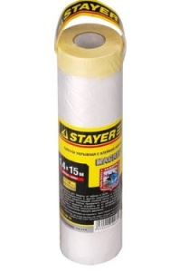 Пленка защитная с клейкой лентой 2,4х15м (36) Macker 9мкм STAYER