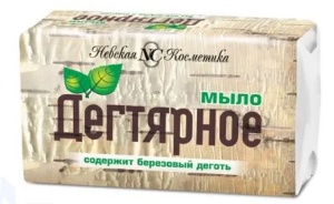 Мыло туалетное 140гр Дегтярное Невская косметика (48)  