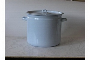 Кастрюля эмалированная 12л без рисунка 