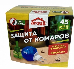Электрофумигатор+жидкость Аргуз 45ночей от комаров без запаха (24)
