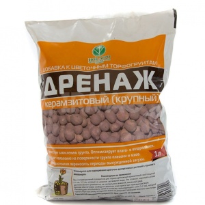 Дренаж керамзитовый крупный 1л (10-20мм) Нов-Агро (30)