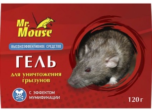 ГЕЛЬ от грызунов 120гр родентицидный Mr.Mouse (24)