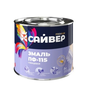 Эмаль ПФ-115 коричневая 1,8кг Сайвер