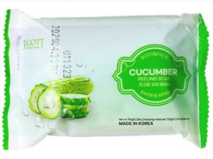 Мыло туалетное 150гр Jigott для лица и тела огурец (120)