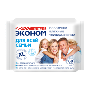 Полотенце влажные Эконом smart универсал №60  (16шт)