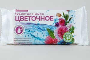 Мыло туалетное 90г Цветочное в цвете (ЧЗ) (85) Авента