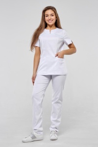 Костюм мед. жен.мод.185СК цв.00 белый р.56/170(ЧЗ)    
