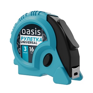 Рулетка 3мх16мм Universal двухкомп. корпус Oasis